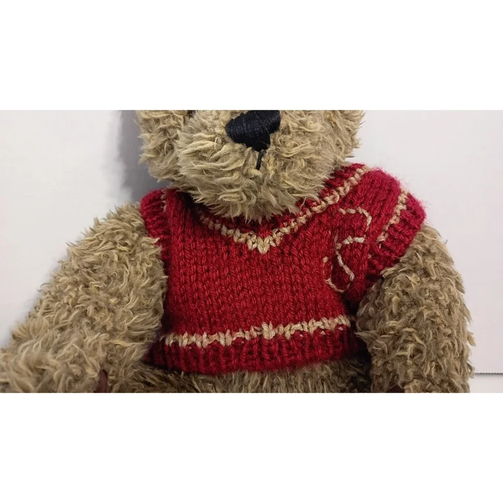 DanDee Collector's Choice Plush Stuffed Brown Teddy Bear Red Sweater 10